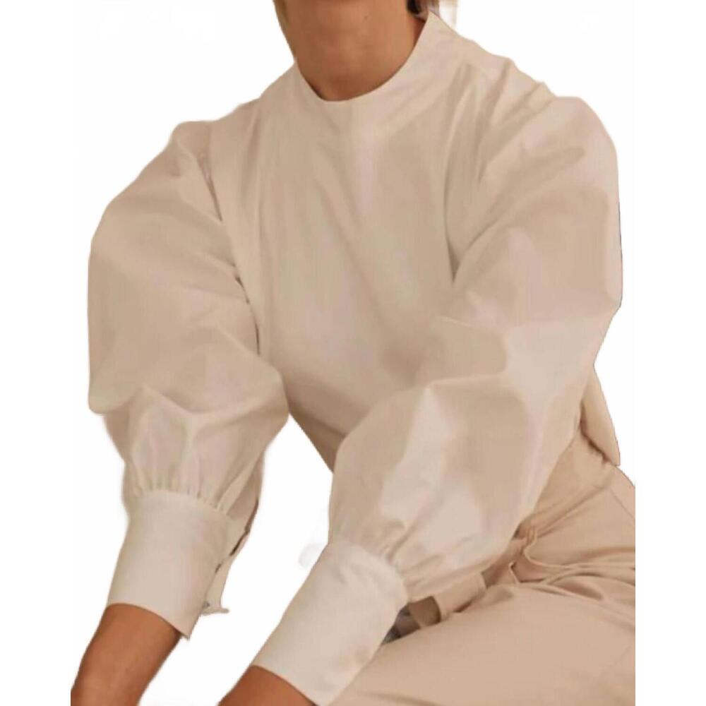 NEW THE FEMM pheme long sleeve blouse in white - Picture 2 of 2